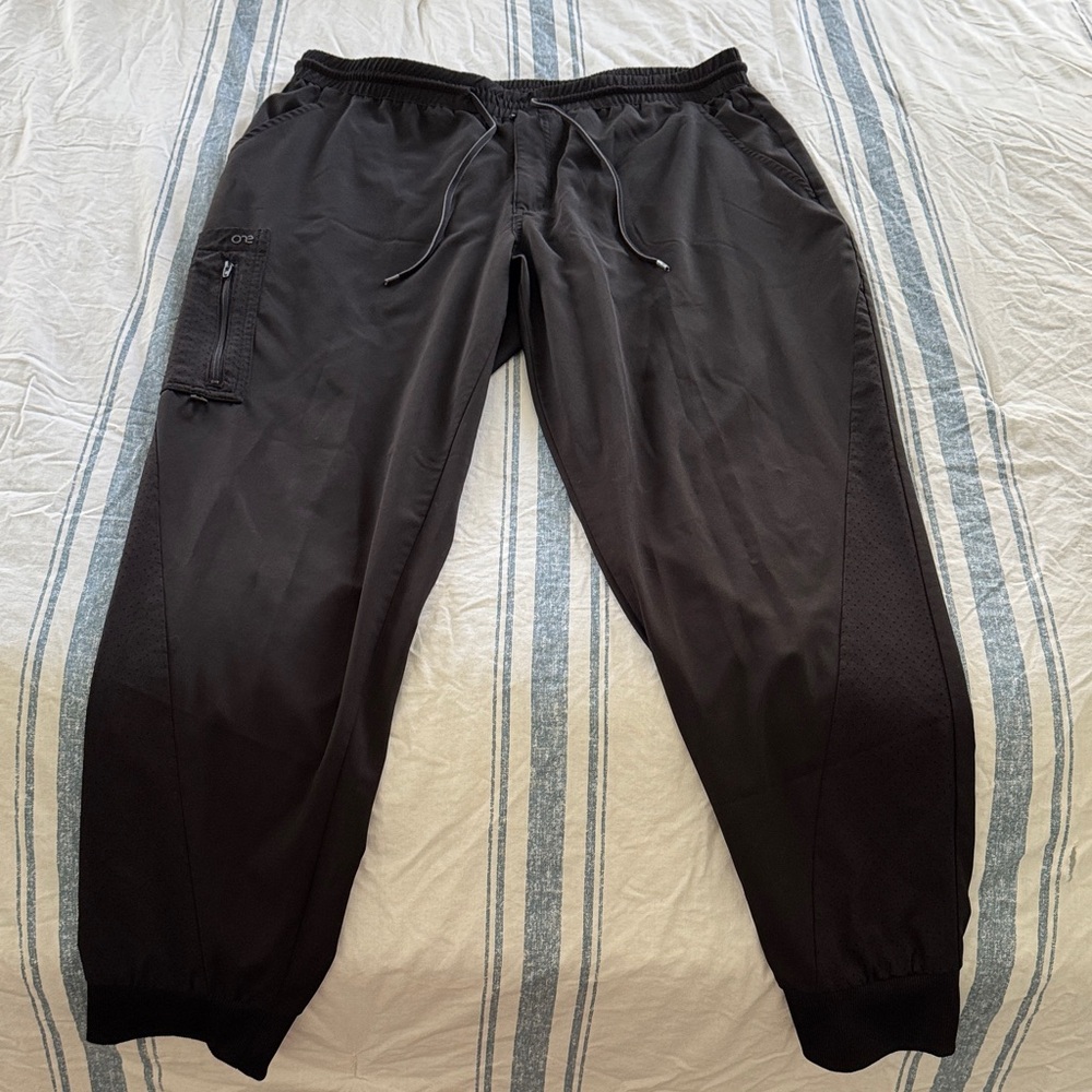 Men's Black Jogger Pants with Side Pocket